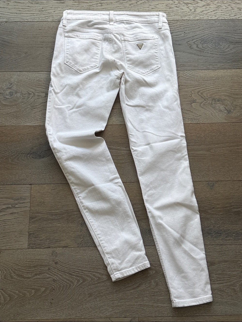 Guess White Denim Power Skinny Low Rise Jean Cotton/Spandex Blend 5 Pocket-27W - Picture 5 of 13